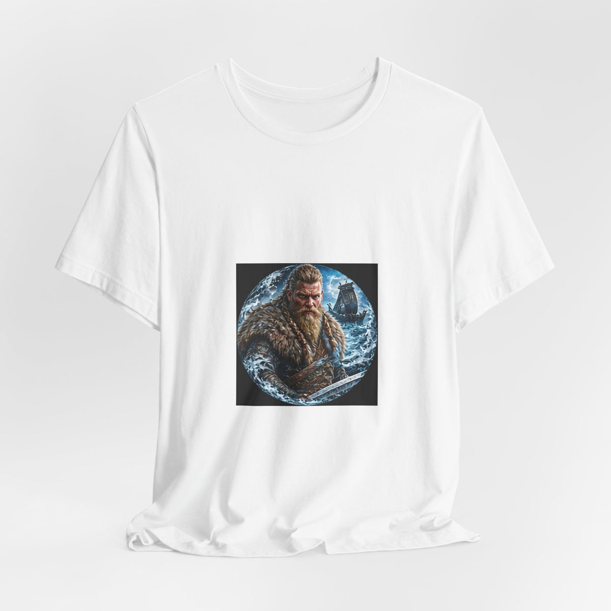 Viking Warrior T-Shirt - Norse Longship Warrior Graphic Tee