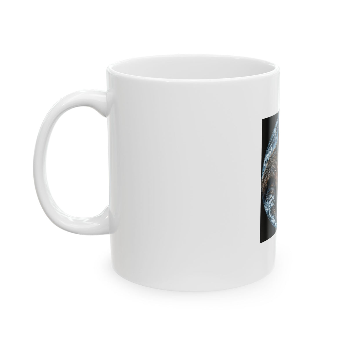 Viking Warrior Ceramic Mug - Norse Longship Warrior Warrior Design (11oz)