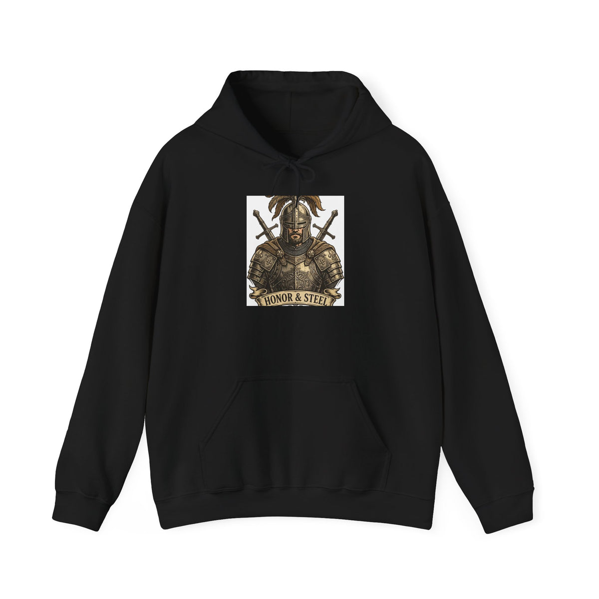 Medieval Knight Hoodie - Honor and Steel Graphic Sweatshirt