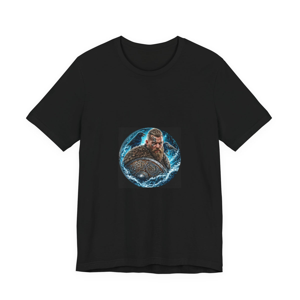 Viking Warrior T-Shirt - Norse Ravens Shield Graphic Tee