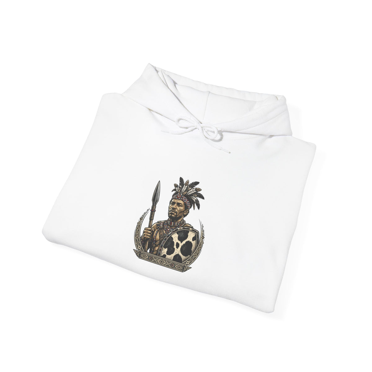 Zulu Warrior Hoodie - Southern Africa Graphic Sweatshirt