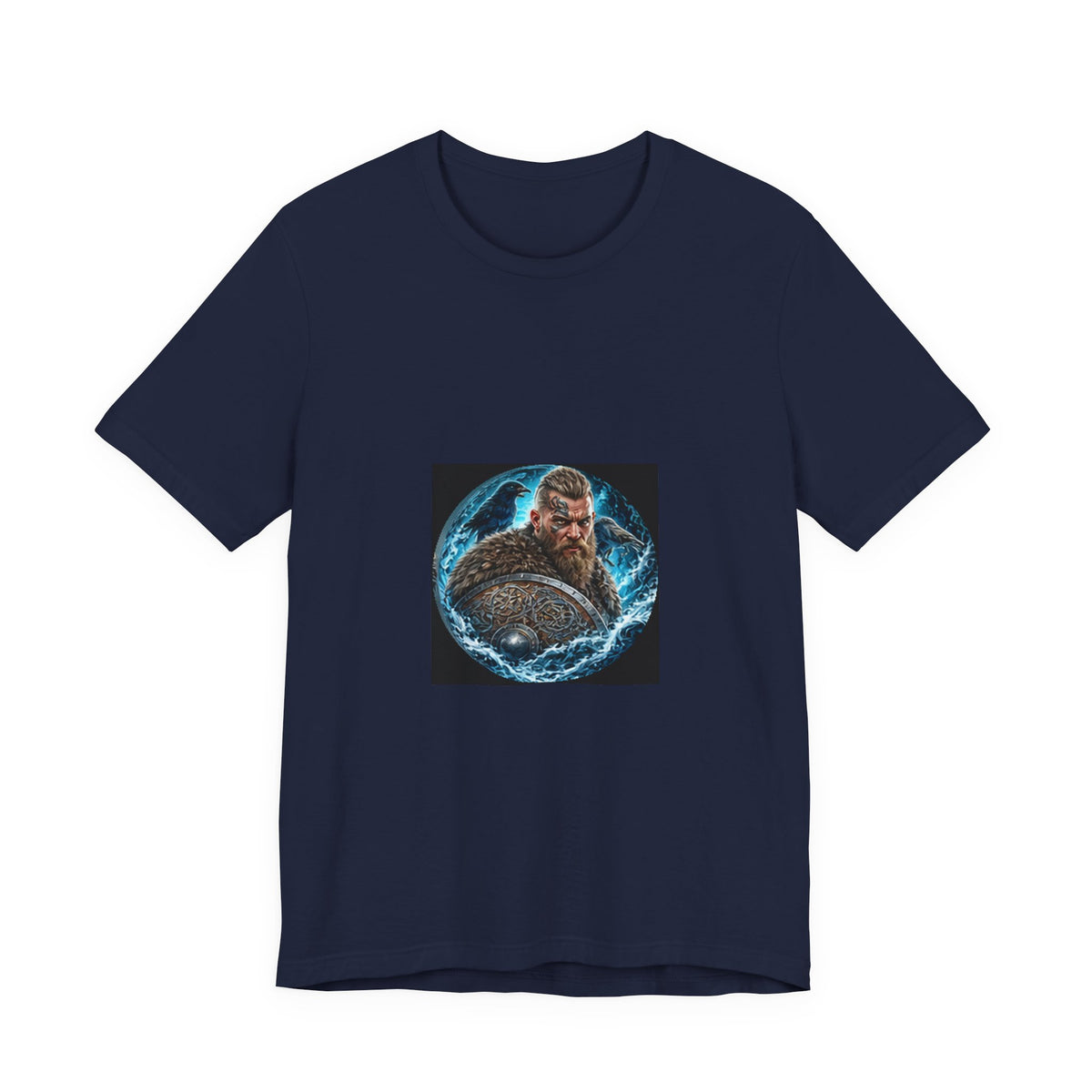 Viking Warrior T-Shirt - Norse Ravens Shield Graphic Tee