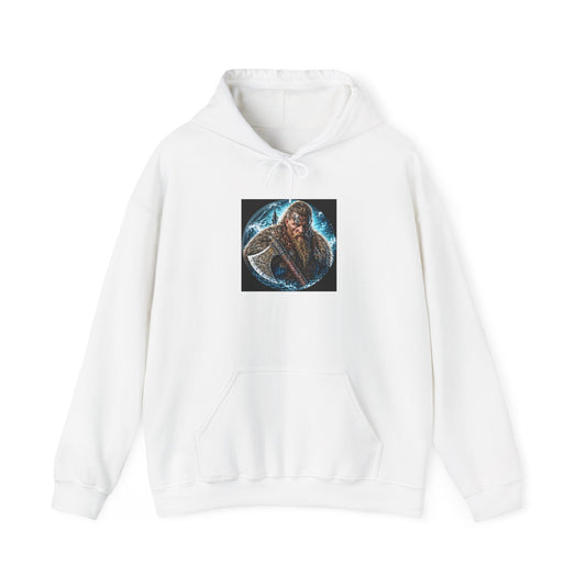 Viking Warrior Hoodie - Norse Warpaint Axe Graphic Sweatshirt