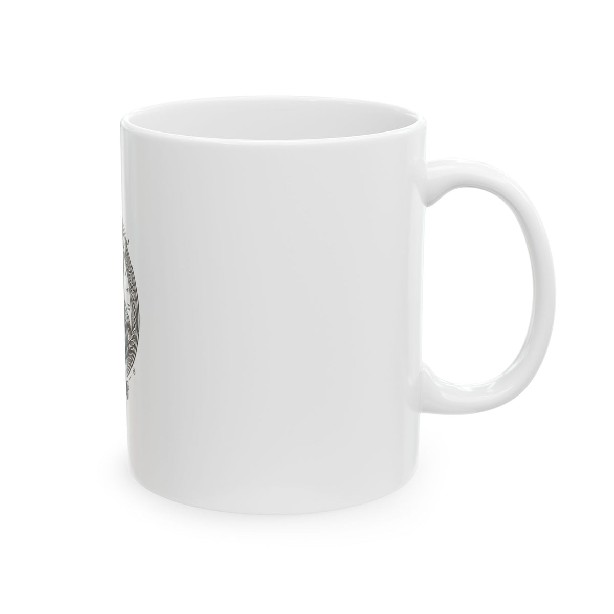 Viking Warrior Ceramic Mug - Norse Skjold Warrior Design (11oz)