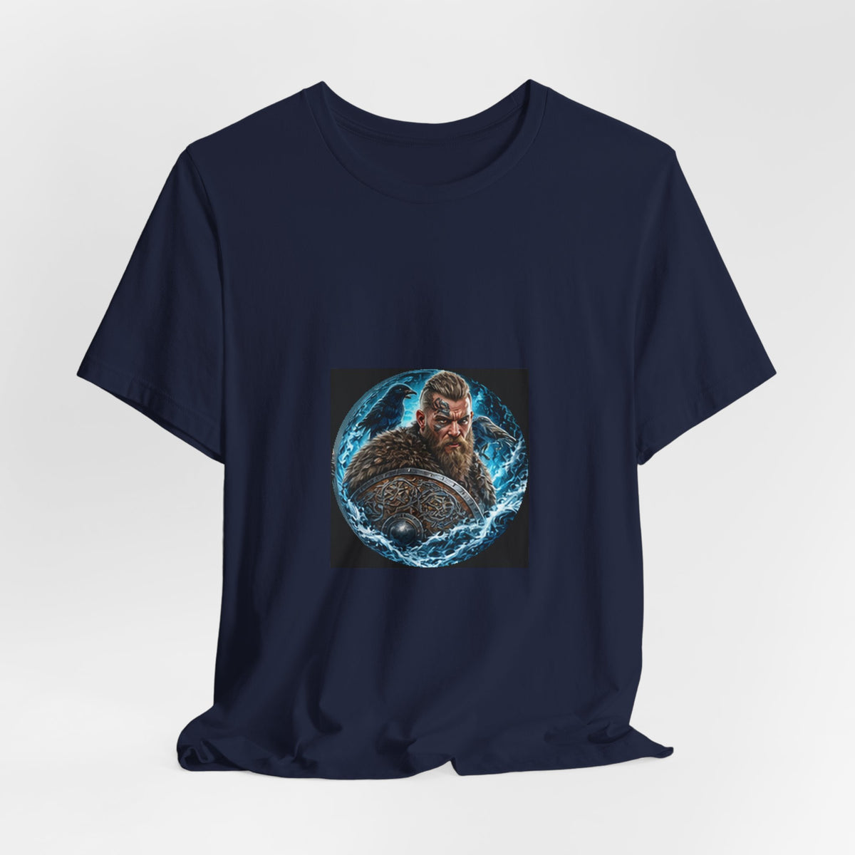 Viking Warrior T-Shirt - Norse Ravens Shield Graphic Tee