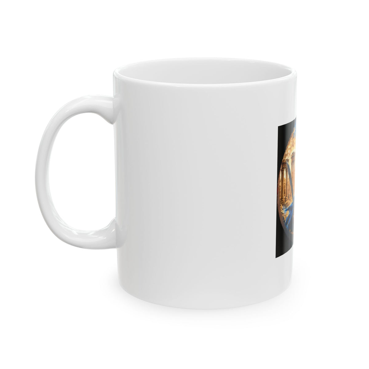 Persian Immortal Warrior Ceramic Mug - Ancient Persian Sword Warrior Design (11oz)