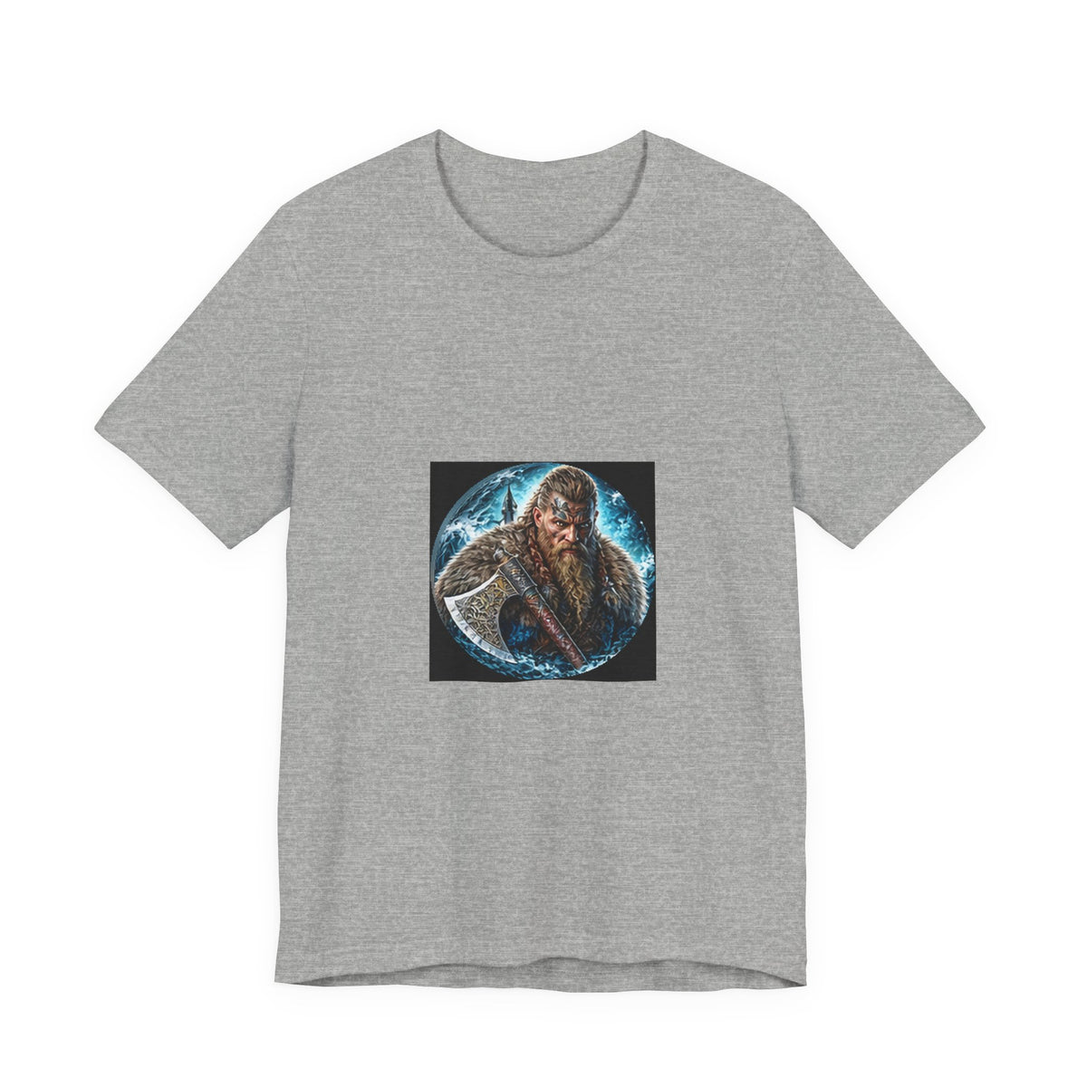 Viking Warrior T-Shirt - Norse Warpaint Axe Graphic Tee