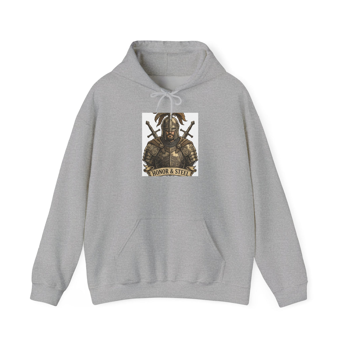 Medieval Knight Hoodie - Honor and Steel Graphic Sweatshirt