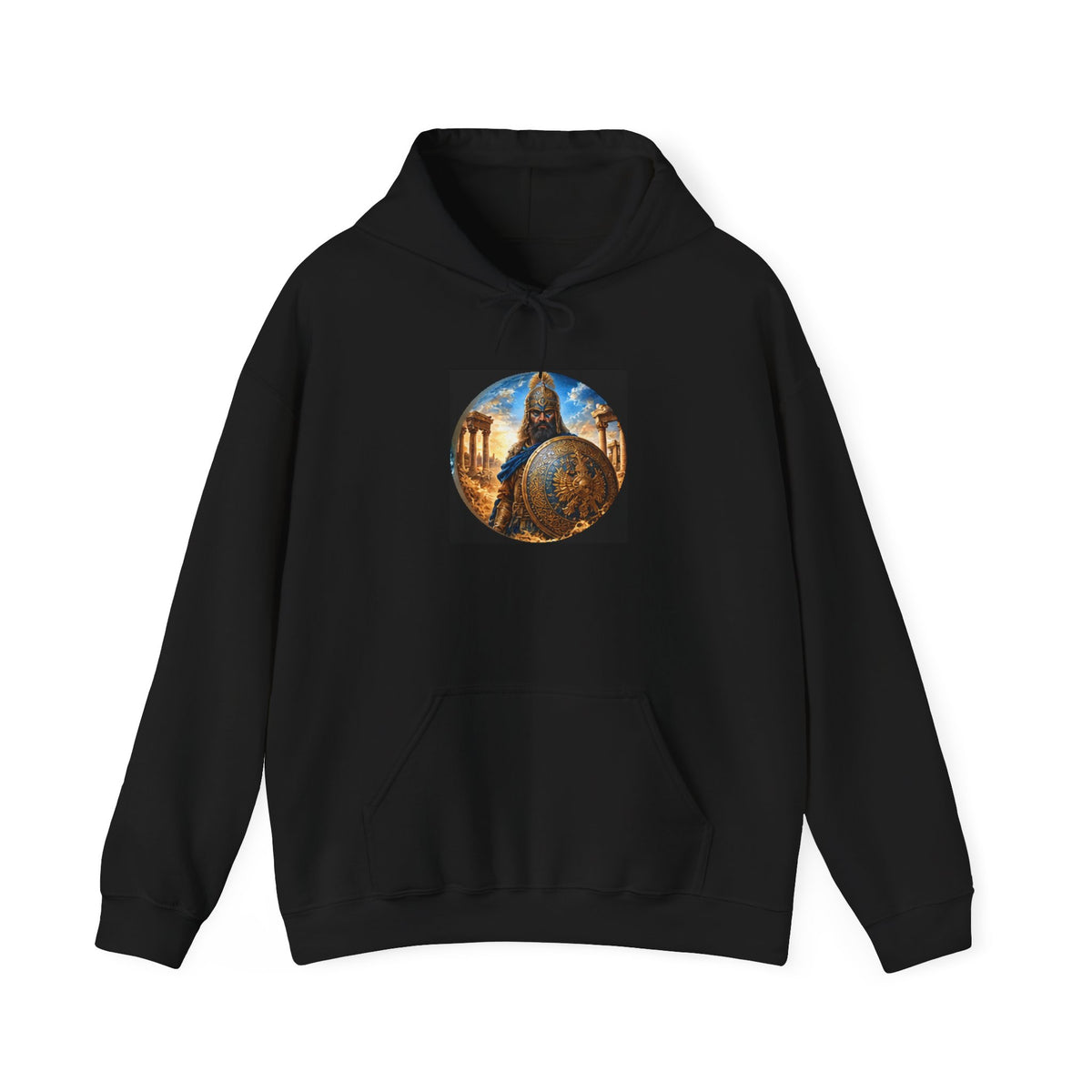 Persian Immortal Warrior Hoodie - Ancient Persian Immortal Shield Graphic Sweatshirt
