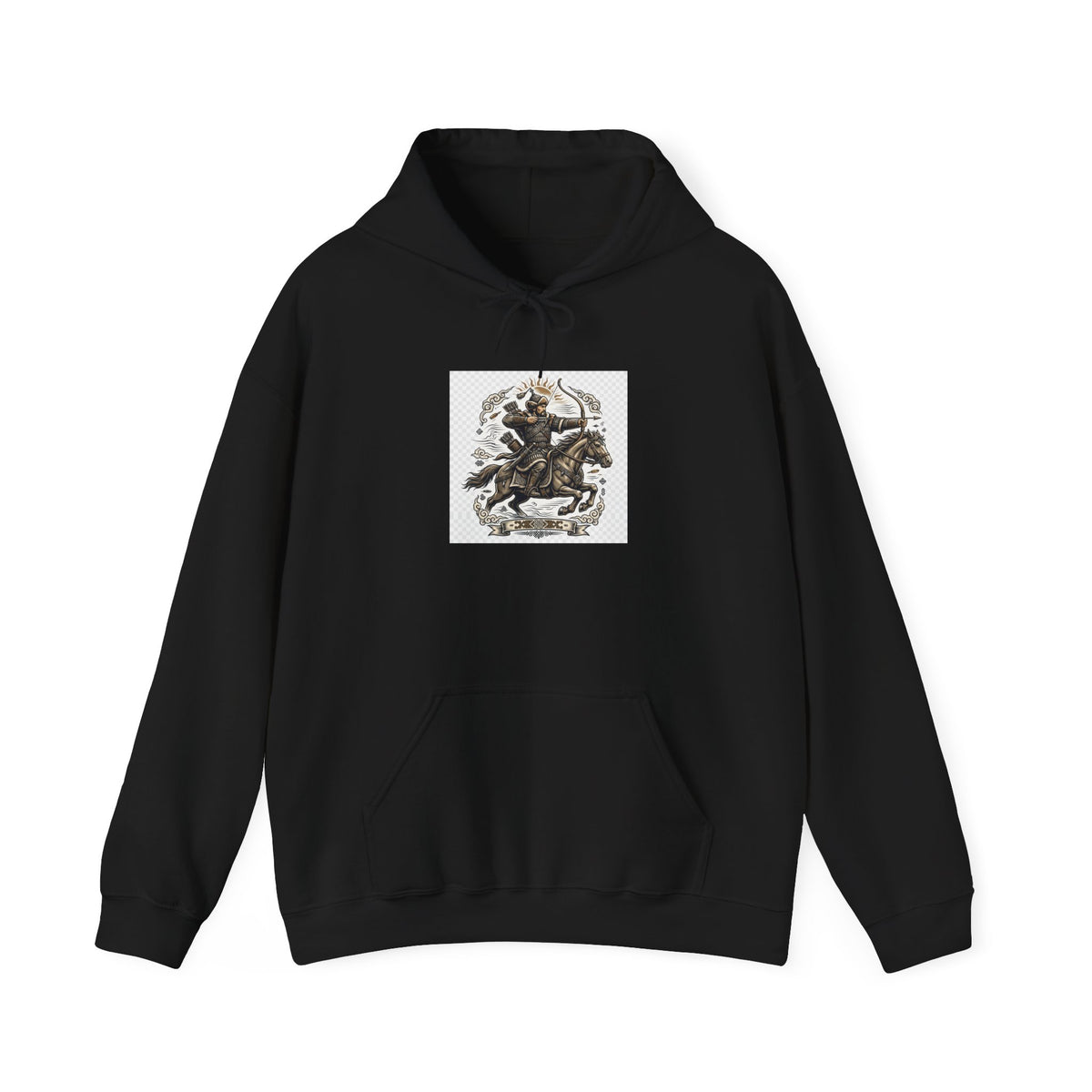 Mongol Horse Archer Hoodie - the Great Steppe Graphic Sweatshirt