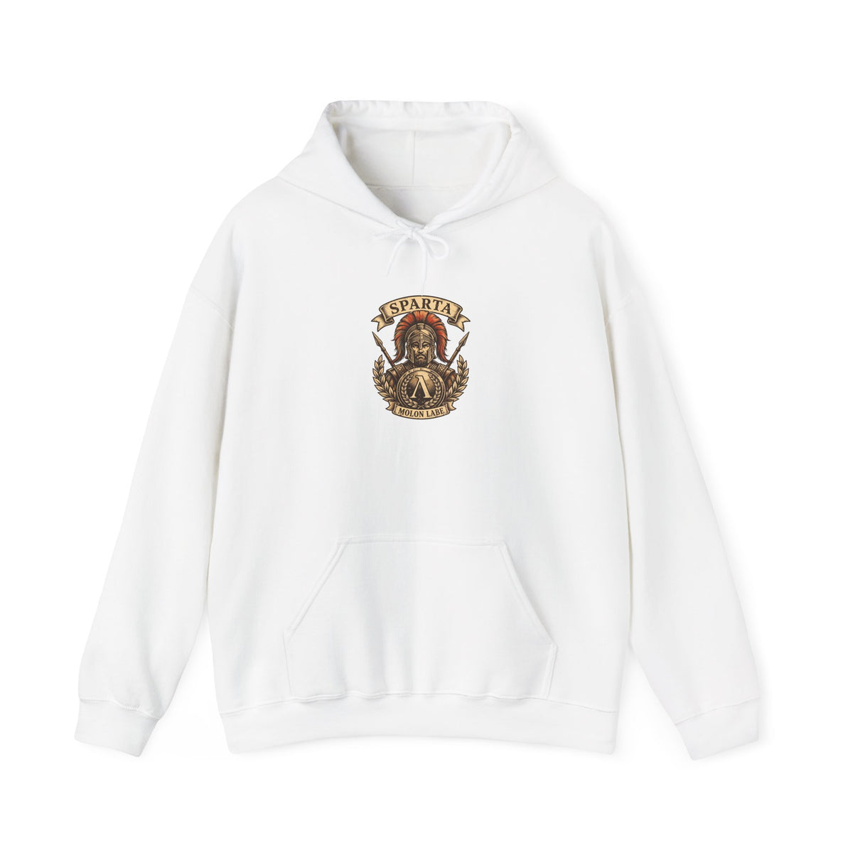Spartan Warrior Hoodie - Ancient Greek Molon Labe Graphic Sweatshirt