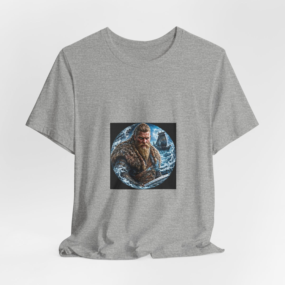 Viking Warrior T-Shirt - Norse Longship Warrior Graphic Tee