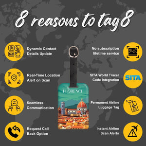 Smart Bag Security Tag - Florence [Pack 2]